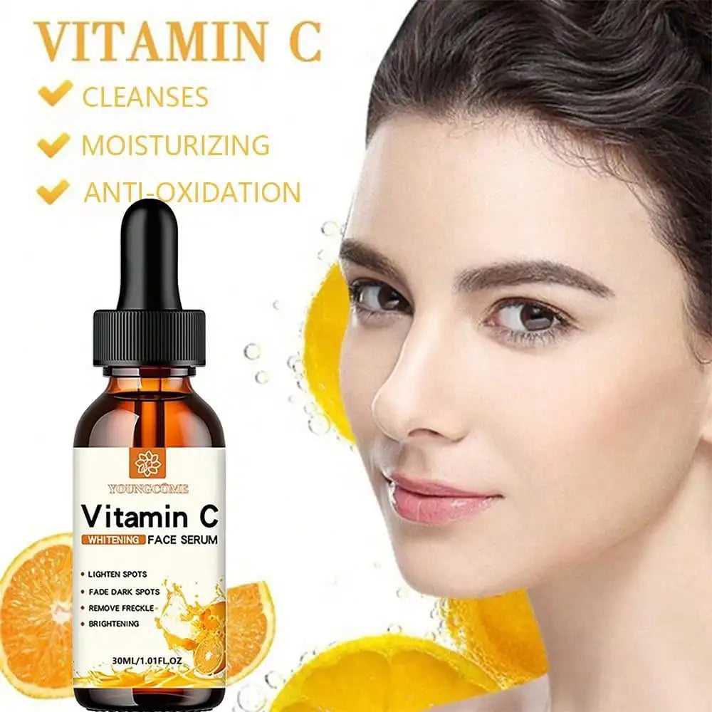 Vitamin C Facial Essence Contains Hyaluronic Acid Dark Spot Remover Moisturizing Repair Anti-Aging Essence Facial Skin Care 30Ml