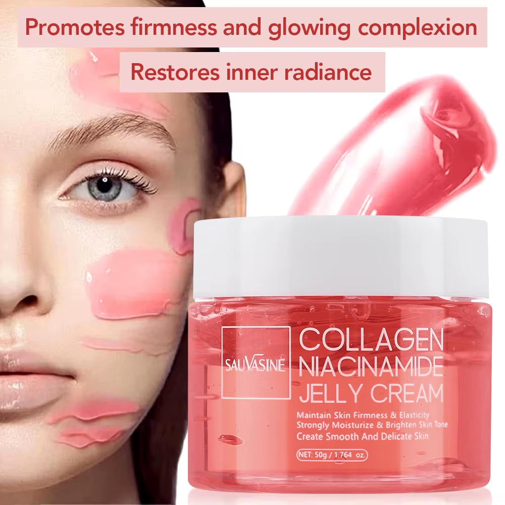 24H Glow & Lifted Collagen Jelly Cream Niacinamide and Hydrolyzed Collagen Strengthen the Skin Barrier and Moisturize the Skin